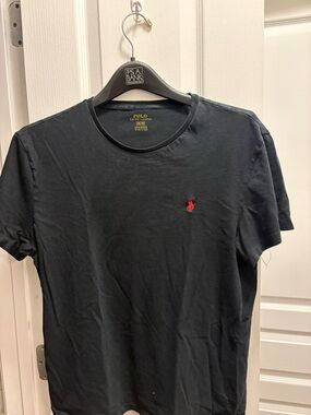 Polo by Ralph Lauren Black Short Sleeve Crew Tee with Red Pony